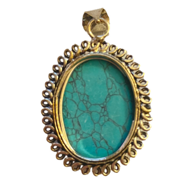 271 ❤️ Elegant Turquoise Pendant Necklace - Picture 3 of 3